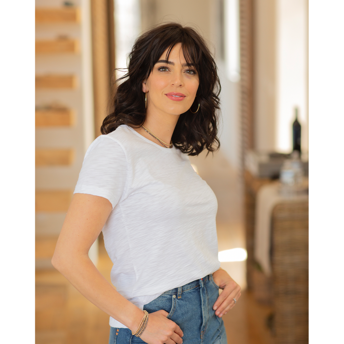 Short Sleeve Jeans Crew T-Shirt