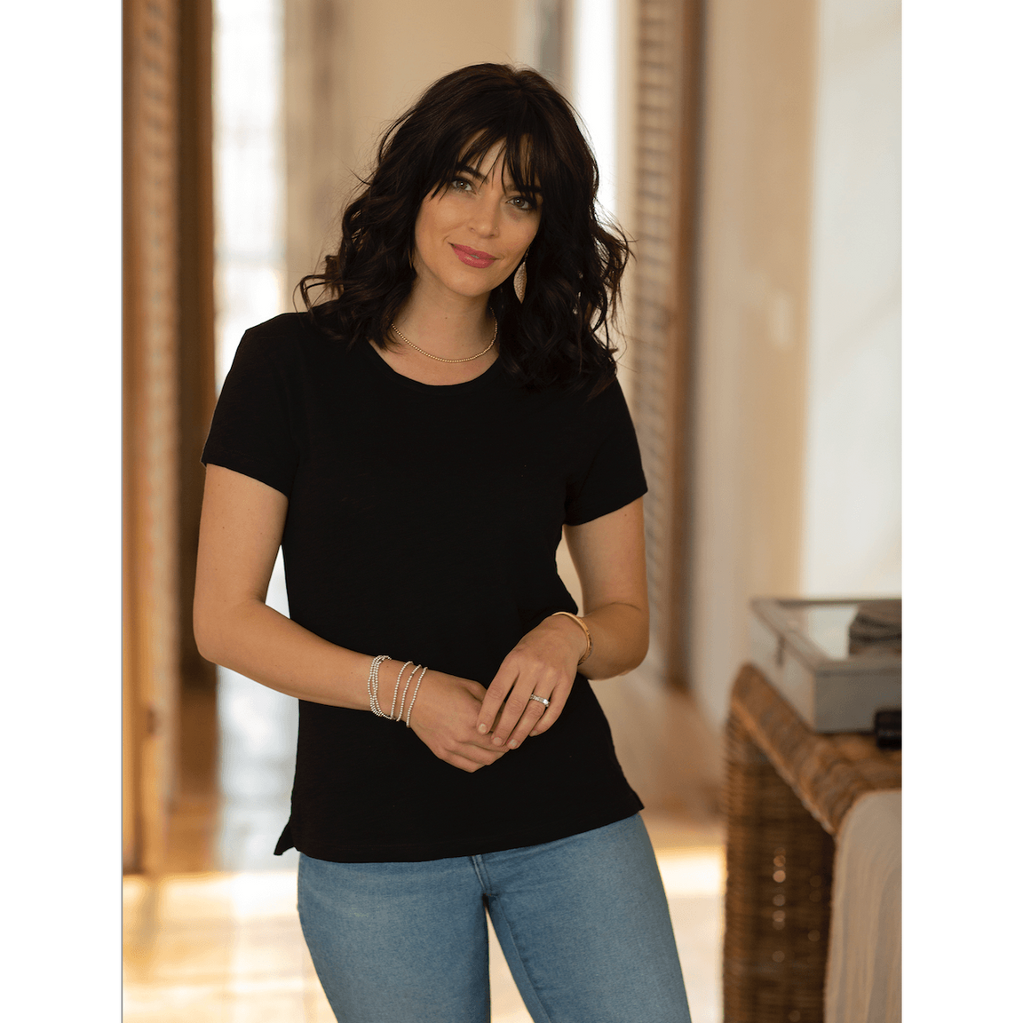 Short Sleeve Jeans Crew T-Shirt